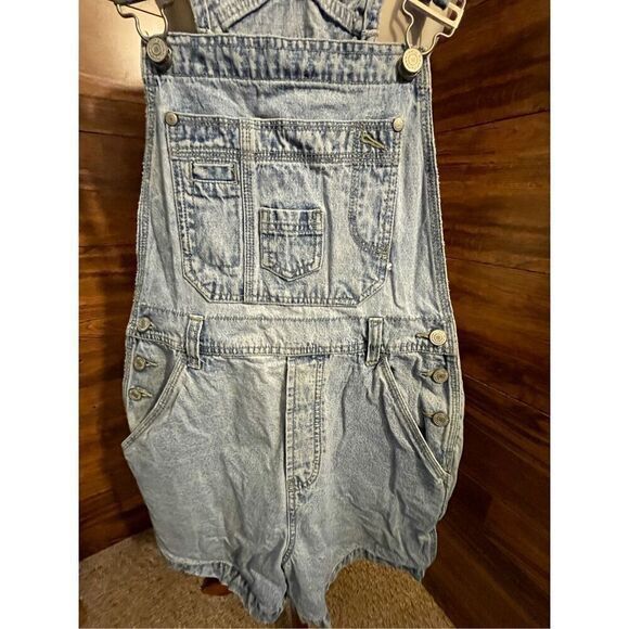 Vintage No Boundaries Bib Overall Shorts Denim Size Small (Juniors 3-5) - Picture 10 of 14